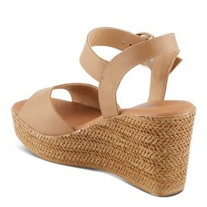 B. O. C. Wedge Heel Cream Sandal